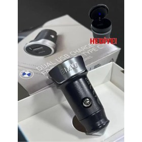 Resim BMG Otomotiv Bmw Lisanslı Araba Hızlı Şarj Soketi + Bmw Küllük Hediyeli 