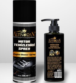 Resim Altınoran Susuz Motor Temizleme Spreyi (500ml) ve Torpido & Dış Plastik Yenileyici (200ml) Bakım Seti 