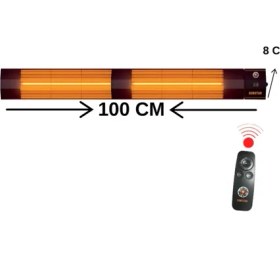 Resim Sunstar Halojen Soba Infrared Isıtıcı Kumandalı 3600W 