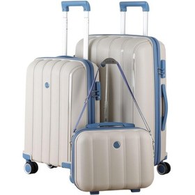 Resim Mçs Group Mçs Polipropilen 3'lü Valiz Seti Orta & Kabin & Makyaj V305 Kemik/sky Blue 