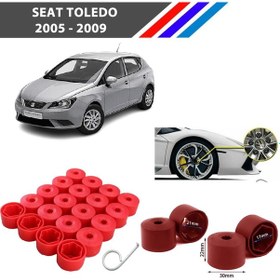 Resim Otozet - Seat Toledo Bijon Civata Kapağı Kırmızı Renk 20 Adetli Set 17mm 1k06011739b9 