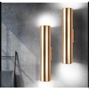 Resim Mylights Parlak Gold Parlak Altın Led Çift Yön Led Aplik Amp Altın 