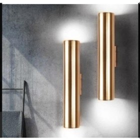 Resim Mylights Parlak Gold Parlak Altın Led Çift Yön Led Aplik Amp Altın 