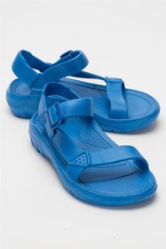 Resim Liger Unisex Eva Spor Kaymaz Yürüyüş Sandaleti MAVİ 