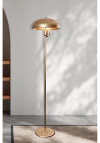 Resim Luzarana Venus Lambader Sarı Metal Gövde Tasarım Yerden Lüx Aydınlatma Beyaz 