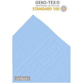 Resim 4'lü Greek Mavi Banyo Havlusu - 70x140 Cm, 490 Gr, %100pamuk, Spa Ve Otel Havlusu Mavi 