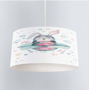 Resim Else Dekor Çiçekli Ceylan Hayvanlı Desenli Çocuk Bebek Odası Sarkıt Avize 