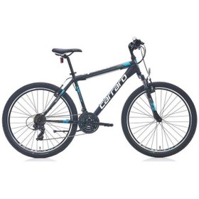 Resim Carraro Speed 260 26 Jant 21 Vites 46 cm V-Fren Dağ Bisikleti-Mat Siyah-Mavi-Koyu-Mavi 