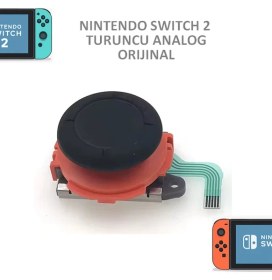 Resim Şiar Nintendo Switch 2 Ns2 Joystick (Joycon) Analog Stick V2 Turuncu 