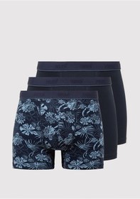 Resim Mavi - 3lü Baskılı Lacivert Boxer 0912226-70500 Lacivert 