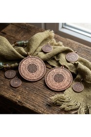 Resim Velvet Copper %100 Saf Bakır Kolye Frekans Tılsımı Sayı Vefki 