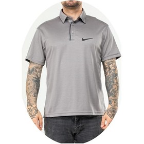 Resim Nike Ef-4540 Erkek Polyester Mesh Polo Yaka T-shirt Gri 