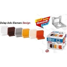 Resim Made Dolap Askı Elemanı Extra Kahve Saç Kalınlığı 1,20mm 250 Adet 