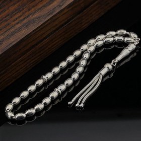 Resim Arpa Kesim Gümüş Tesbih Model 4 