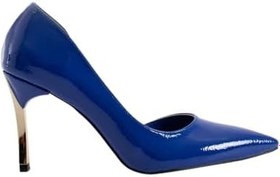 Resim Rugan Kadın Topuklu Stiletto Ayakkabı 9 Cm Altın Kaplama Topuk Vegan Deri Günlük ve Özel Gün Şık Rahat Tasarım 