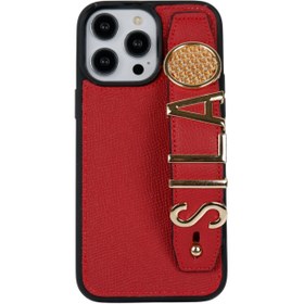 Resim Harfli Kırmızı Deri iPhone Kılıf - iPhone 11 