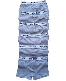 Resim Uniquetrenders Erkek Çocuk İkili Set Pamuklu Penye 6 Atlet 6 Boxer Gri 
