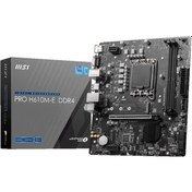 Resim MSI PRO H610M-E DDR4 3200MHZ M.2 mATX 1700p 