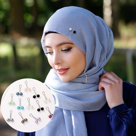 Resim 6 adet/10 adet Kadın Modası Basit Yapay İnci Eşarp Klipsi, U-Şekilli Klips, Moda Eşarp Pin, Şık Aksesuar, Yenilik Aksesuarı, İnci Sergisi 