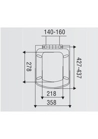 Resim Abs Klozet Kapağı Yavaş Kapanan Kare Sedef Modeli 