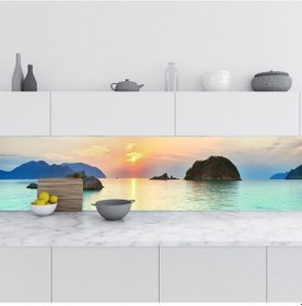 Resim Mutfak Tezgah Arası Folyo Fayans Kaplama Folyosu Condao Vietnam 