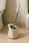 Resim Fame Kıtchen Seramik Kare Krem Renk Tuvalet Fırçası Wc Fırçası 