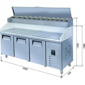 Resim Galleyz Make Up Buzdolabı - 3 Kapılı - Mermerli - Yüksek 200X70X130 cm 