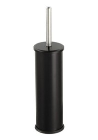 Resim Siyah Renkli Paslanmaz Pedallı 12 Lt Çöp Kovası - Klozet Fırçası 2'li Banyo Seti Siyah 