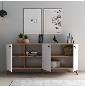 Resim Tanmob Buse Konsol Çam - Beyaz - Ksl0303 