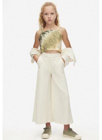 Resim Kız Çocuk Batik Crop Haki 