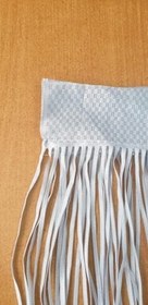 Resim DÜZ İP GRİ RENK RUSTİK EN 100 CM BOY 280 CM HAZIR İP PERDE 