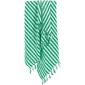 Resim Stripe Pamuk Peştamal Yeşil - 100x200 cm 