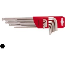 Resim Izeltaş 4906 00 3109 Yuvarlak Başlı Allen Anahtar Takım Altı Köşe Uzun Boy (9 Parça, Mm) 