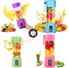 Resim Şarjlı 3 Bıçaklı Mini El Rondosu 250ML, Mavi Renk, Kullanışlı ve Pratik Tasarım 