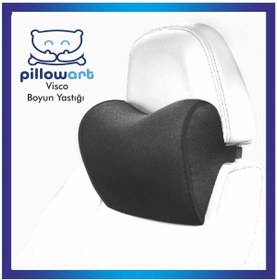Resim teknotrust Siyah Visco Boyun Destek Yastığı, Konforlu ve Rahat Seyahat İçin Ideal 