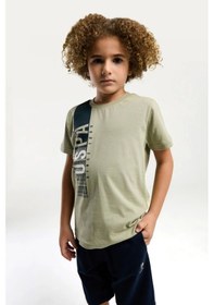 Resim Erkek Çocuk Bermuda Takım - Çay Yeşili Çay Yeşili 