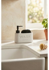 Resim Rory Sünger Hazneli Sıvı Sabunluk - 430 Ml Beyaz 