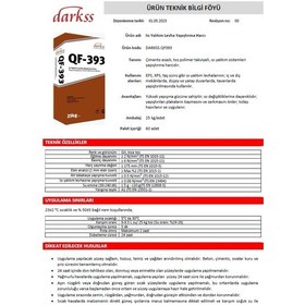 Resim Isı Yalıtım Levha Yapıştırıcısı, 25 Kg, Darkss Qf 393 1 Palet 60 Adet 
