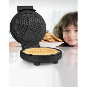 Resim Derin Plakalı 1000W Isı Kontrollü Waffle Makinesi, Şık Inox Tasarım 