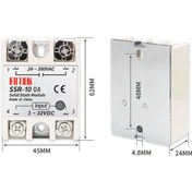 Resim ROBİZ Ssr-10da Ssr Röle 10a Ac 24-380v Tek Fazlı Solid State Röle Elektronik Anahtar 