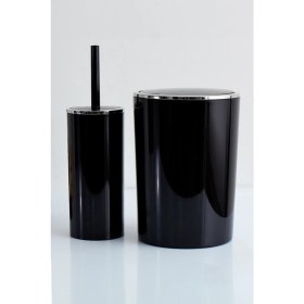 Resim Özbience Pratik ve Şık 6 Lt Siyah Çöp Kovası, Banyo, Mutfak ve Ofis Için Ideal 