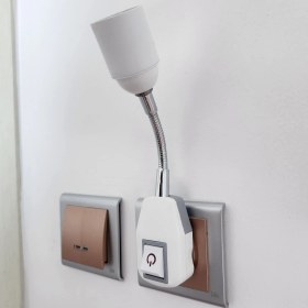 Resim Ekvator Prizi E27 Duya Dünüştürücü Anahtarlı Oynar Başlıklı Duy 