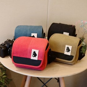 Resim 1 adet Dayanıklı Naylon Çapraz Kamera Çantası - SLR/DSLR için Ayarlanabilir Omuz Askısı, Fermuarlı Bölümler, Çok Fonksiyonlu Taşınabilir Kılıf - Siyah, Pembe, Mavi, Yeşil, Siyah, Açık Mavi, Mor - Fotoğrafçılık Tutkunları İçin İdeal 