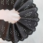 Resim Siyah İşlemeli Saf Kurdele, 13.5cm Genişlik, Perde Lider Aksesuarı, DIY Giyim Dekorasyonu, Kumaş Malzeme 