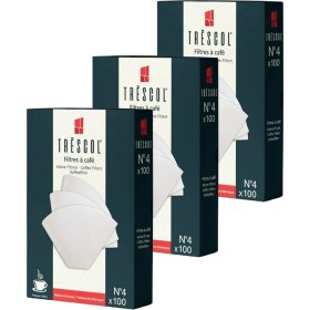 Resim Karokstore Kahve Filtresi 4 Numara (Büyük Boy) Beyaz Kağıt 3X100 300&APOS;LÜ Paket 