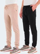 Resim Slazenger VENOM 2 Lİ SET Erkek Fermuar Cepli Dar Paça Siyah - Bej Pantolon 