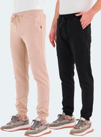 Resim Slazenger VENOM 2 Lİ SET Erkek Fermuar Cepli Dar Paça Siyah - Bej Pantolon 