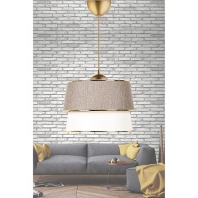 Resim EMG Design Kumaş Başlık 2 Katlı Pasta Avize Yatak Odası Çocuk Odası 