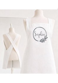 Resim Bk Gift Kişiye Özel İsimli Çapraz Askılı Beyaz Mutfak Önlüğü - 15, Aşçı Önlüğü, Şef Önlüğü, Anneye Hediye Kobitmeyencom35949 Bk Gift Renkli 