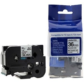 Resim Brother Tonersepeti Brother TZe-M961 Gümüş Üzerine Siyah Muadil Etiket Şeridi 